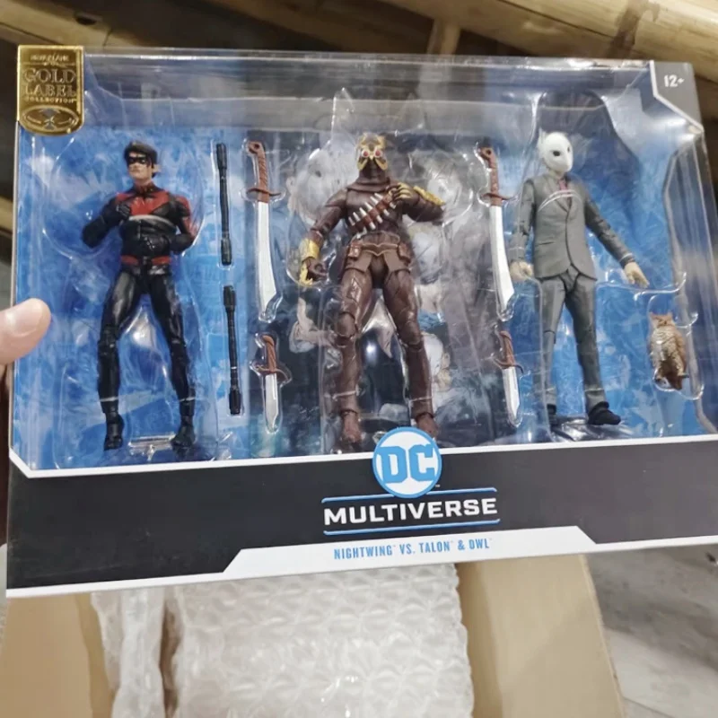 Hot Mcfarlane 7in 3pk - Talon & Nightwing & Owl (Batman: Court Of Owls) Dc Multiverse (Gold Label) Figurine Decor Doll Toy Gift