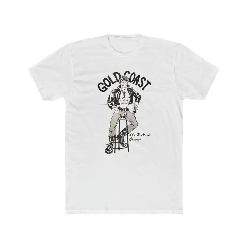 GOLD COAST 1 Etienne Chicago Leather Uniform Gay Men's Cotton Crew Tee