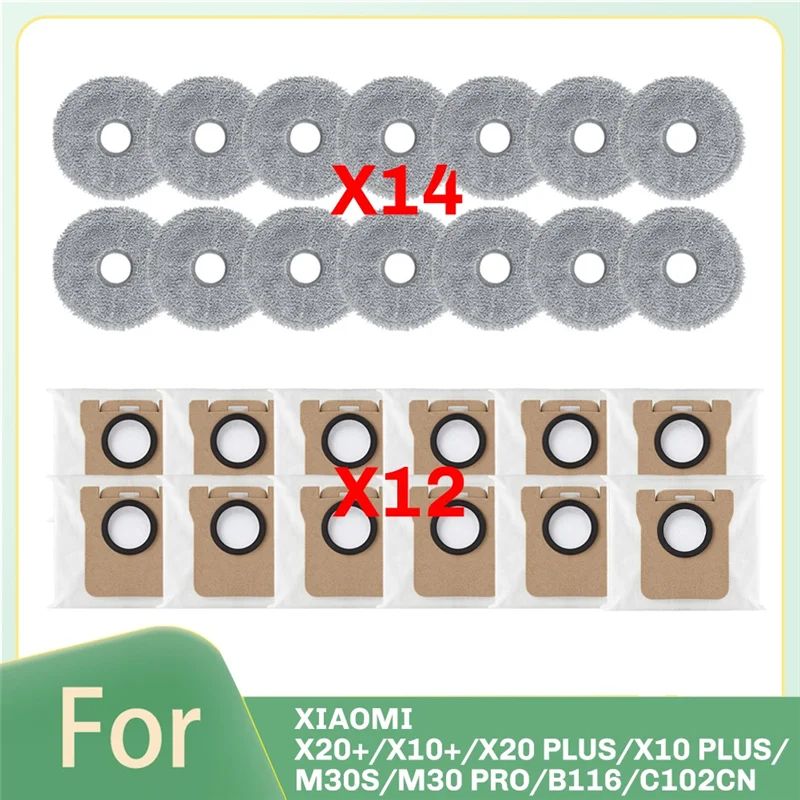 A83G-For Xiaomi Mijia X20+ Xiaomi Mijia X10 Plus/M30S ダストバッグモップパッドアクセサリー