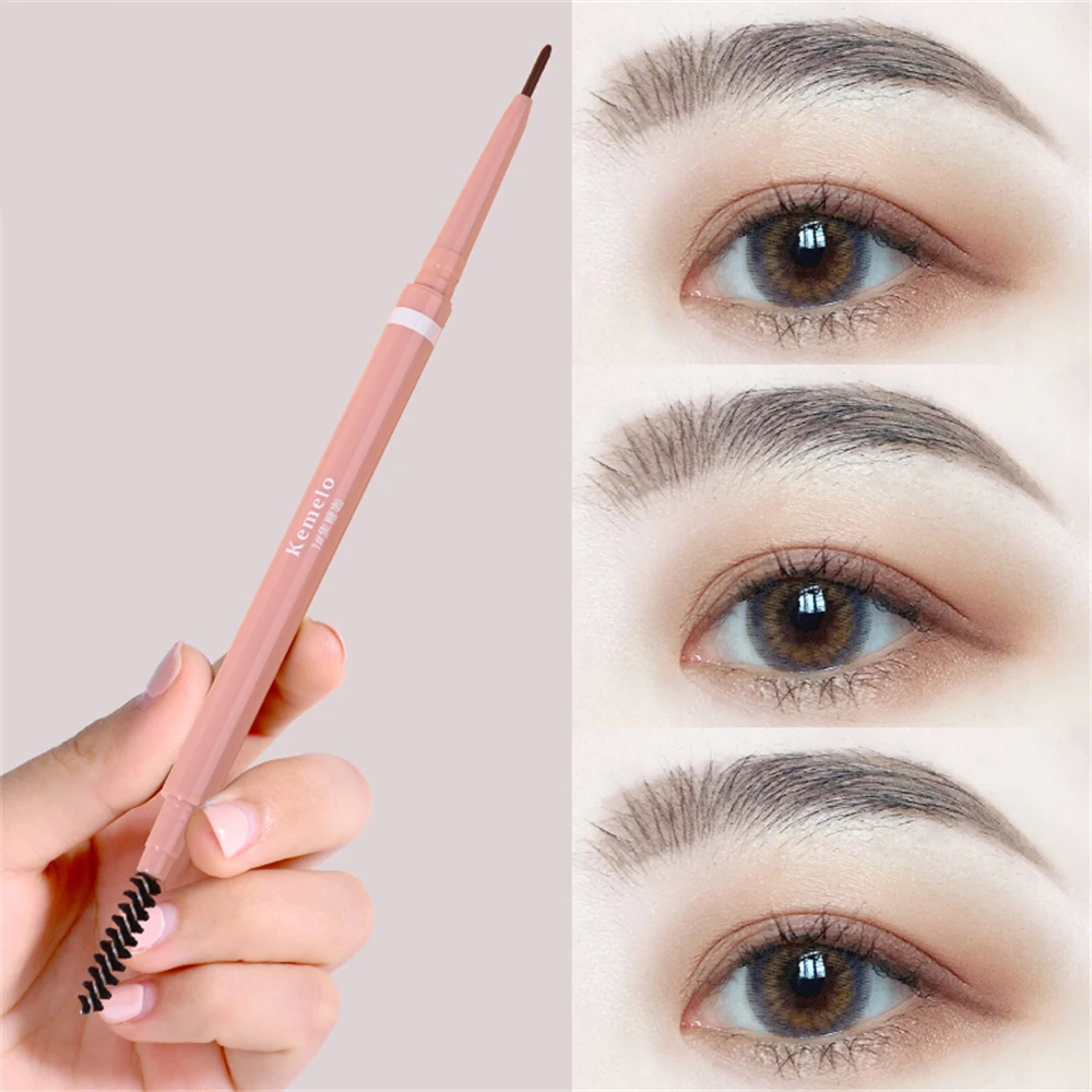 1,5 mm extrem feiner Augenbrauenstift, wasserfest, langlebig, schweißfest, automatisch drehbar, mit Pinsel, natürliches koreanisches Augenbrauen-Make-up, 1/3 Stück – Detail 17
