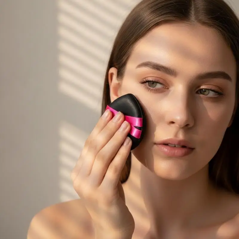 Makeup Sponge Puff Soft Non-Absorbent Cosmetic Tool with Pink Strap 1/3Pcs/Box for Foundation Concealer Contour