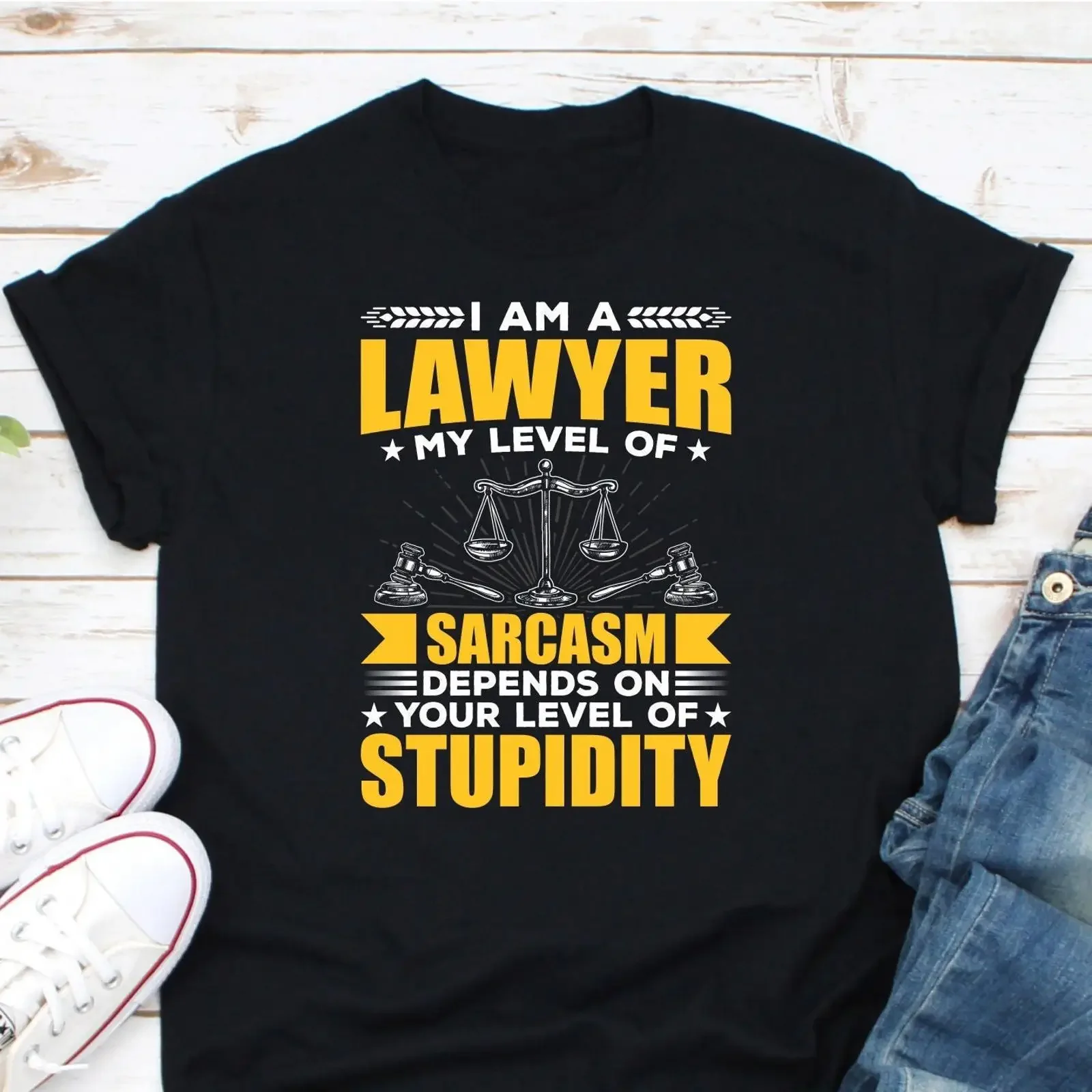 I'm A Lawyer Sarcasm Funny T Shirt Law Student Future Attorney Casual for Legal Practitioner vintage Washed Slightly Soft