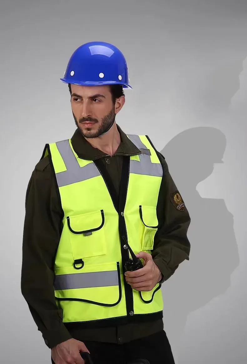 Ropa de trabajo reflectante para trabajadores de la construcción, chaleco de seguridad de alta visibilidad para conducción nocturna, logotipo