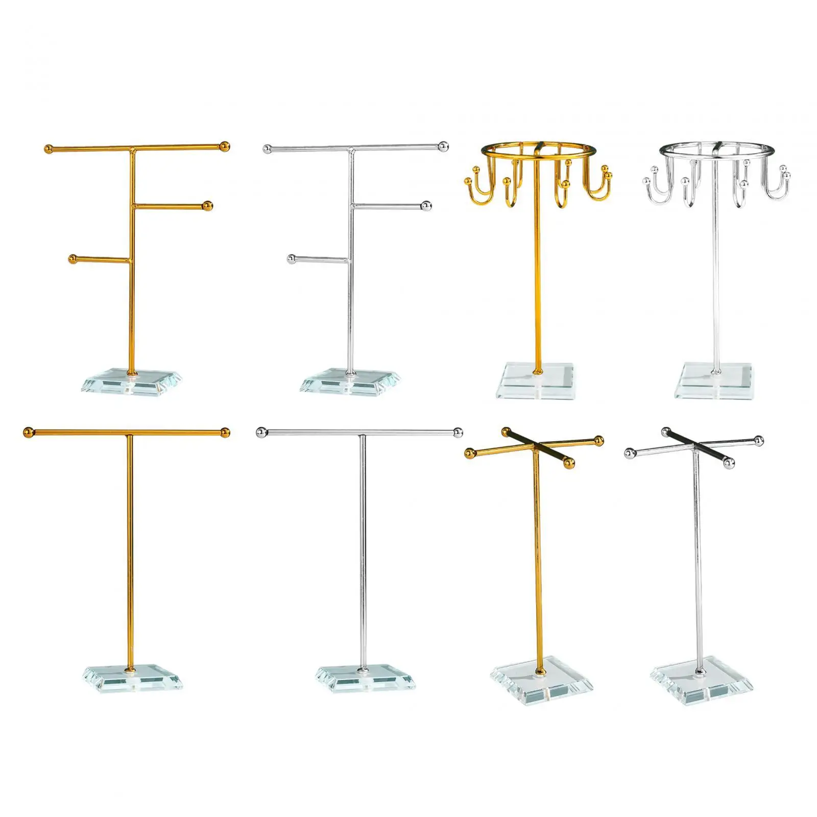 Jewelry Stand T Bar Tabletop Jewelry Organizer for Necklaces Watch Earrings