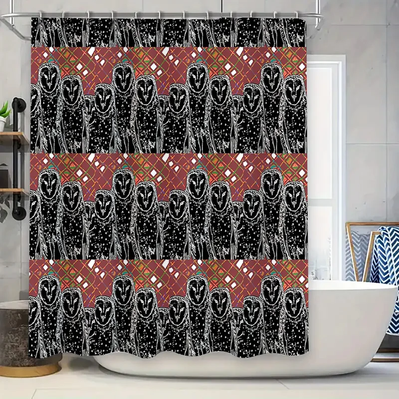 

Gothic Cat Shower Curtain Halloween Spooky Black Kitty Bathroom Decor Dark Aesthetic Home Decor Unique Gift Room Divider