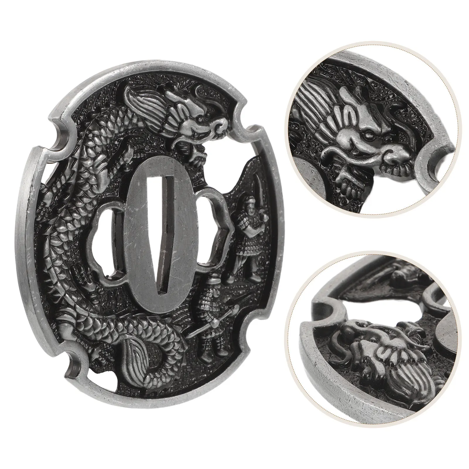 Handcrafted Japanese Tsuba Guard Metal Hand Protector Traditional Armor Accessory for Display