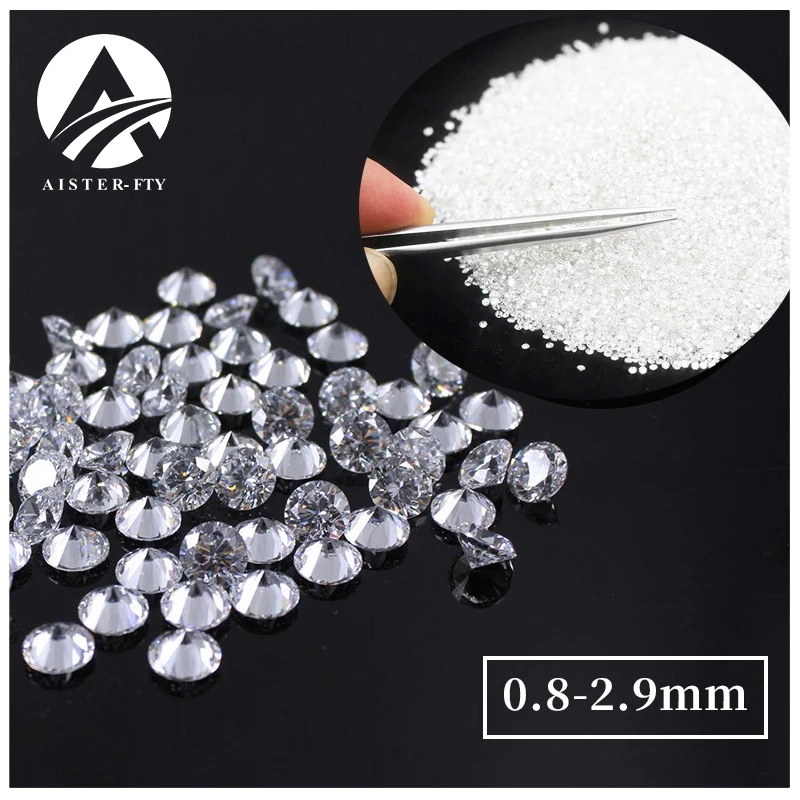 

1.0ct / Pack Super White D Color Small Sizes Moissanite Loose Stones 0.8-2.9mm Pass Diamond Tester for Moissanite Jewelry Making