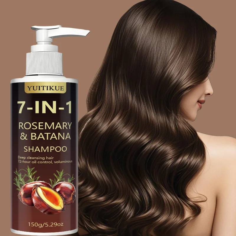 YUITIKUE 7‑IN‑1 Rosemary & Batana Shampoo 150g Deep Clean Scalp 72H Oil Control Volumizing Refreshing Hair Care Shampoo