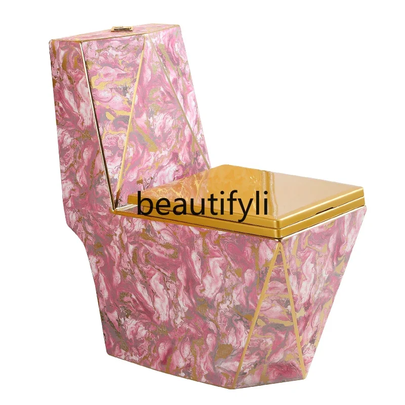 

Home Personalized Diamond Gold Toilet Anti-Clogging Flush Anti-Odor Anti-Freeze Anti-Crack Siphon Water-Saving Colorful Toilet