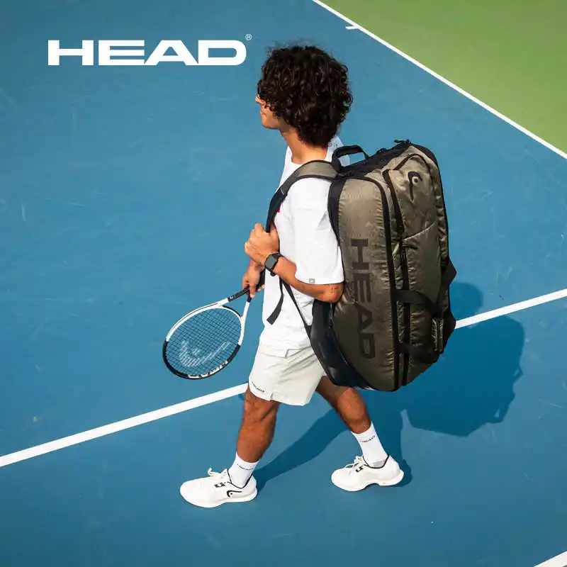 Bolsa de tenis para la cabeza, Mochila deportiva de raqueta de doble hombro, bolsa de paleta de tenis francesa alemana, mochila de Bádminton de gran capacidad