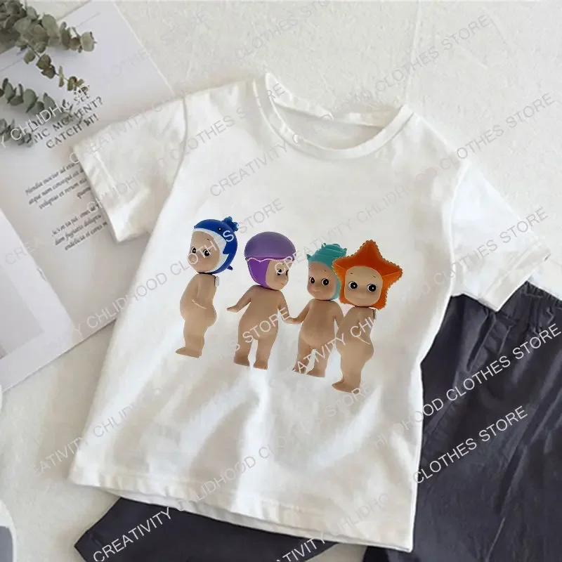 Sonny Angel Children T-shirt Kawaii Summer Tee Shirts Cartoons Casual Clothes Anime Kid Girl Boy Fashion Tops Baby Streetwear