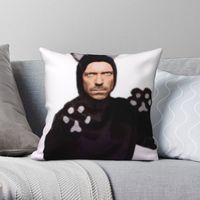 Low Quality House Md Meme Square Pillowcase Polyester Linen Velvet Creative Zip Decorative Home Cushion Cover