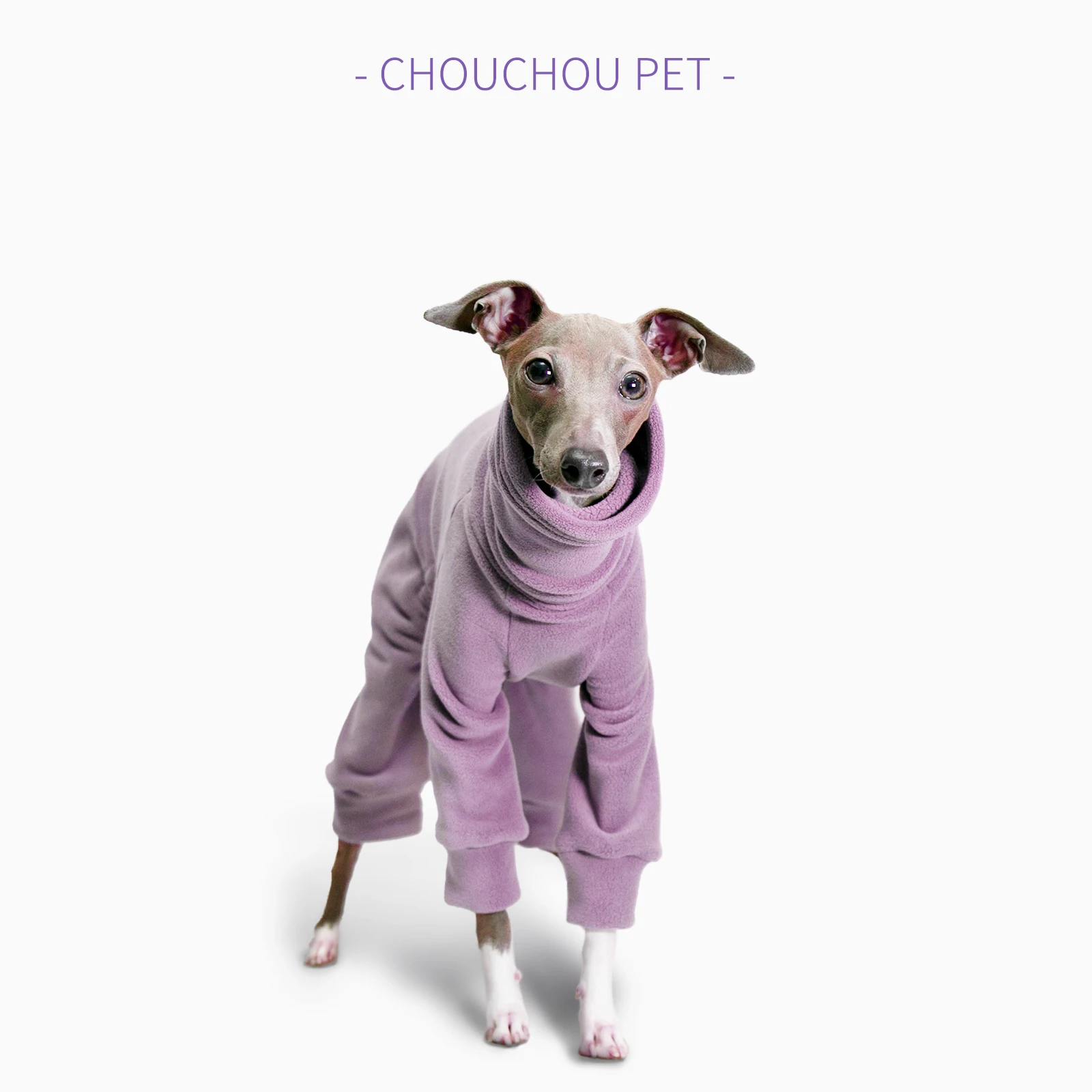 Whippet Italian Greyhound Clothing Fleece Jammies Winter turtleneck stretch pet clothes