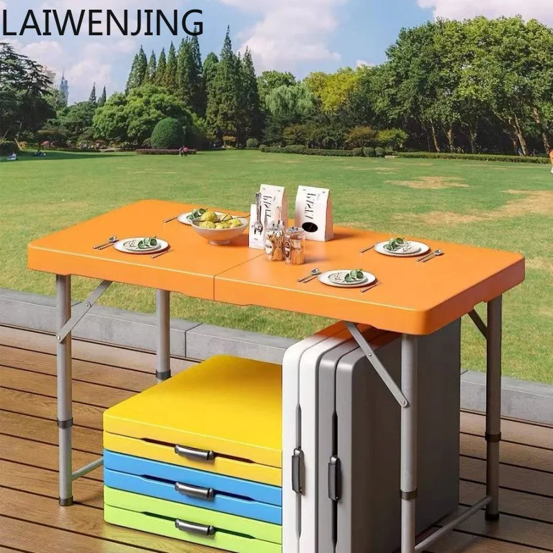 

SGF folding table heightened picnic simple plastic simple portable table and chairs