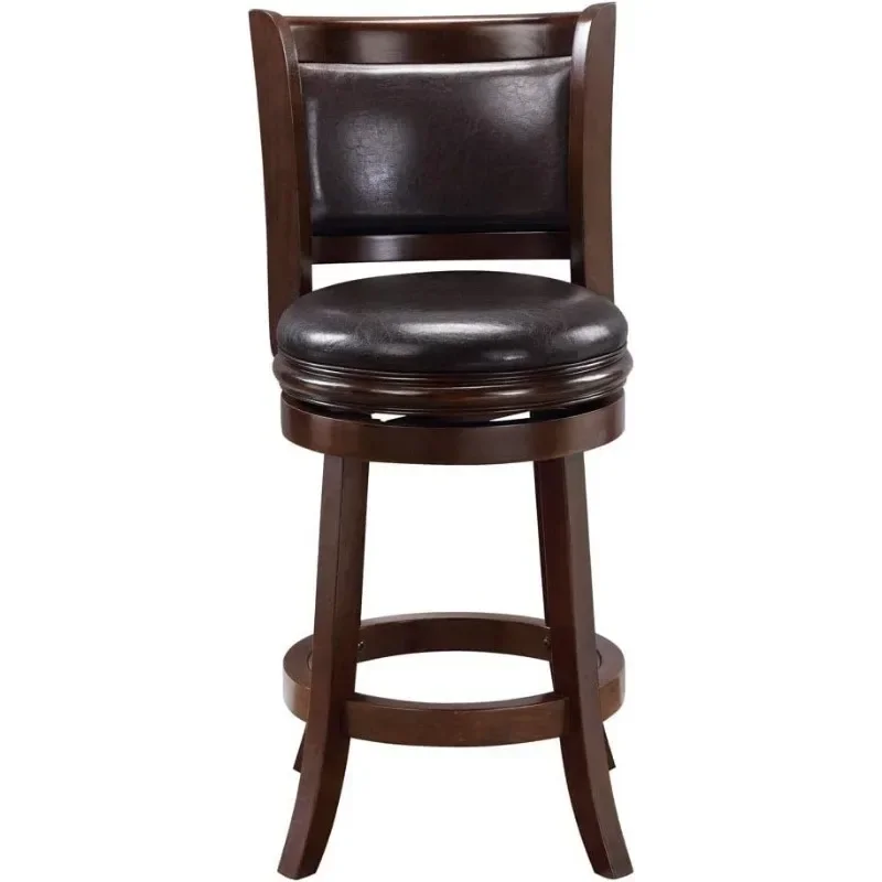 

tt Counter Height Swivel Stool, 24-Inch, Cappuccino with Dark Brown PU