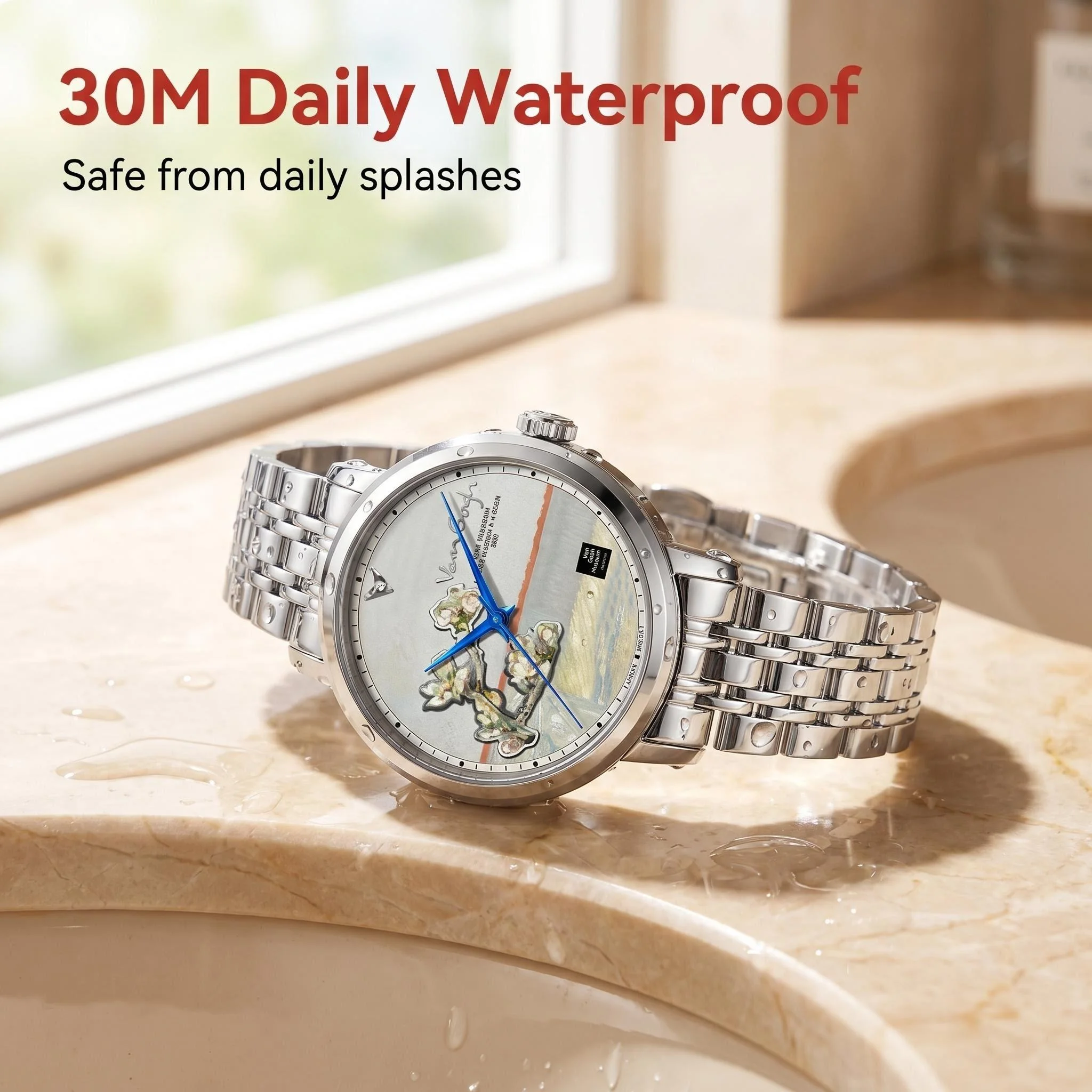 Quartz Watch Solid Stainless Steel Strap 30M Water Resistant Lock Crown 36mm Cartoon Dial Women Wristwatch - view 6