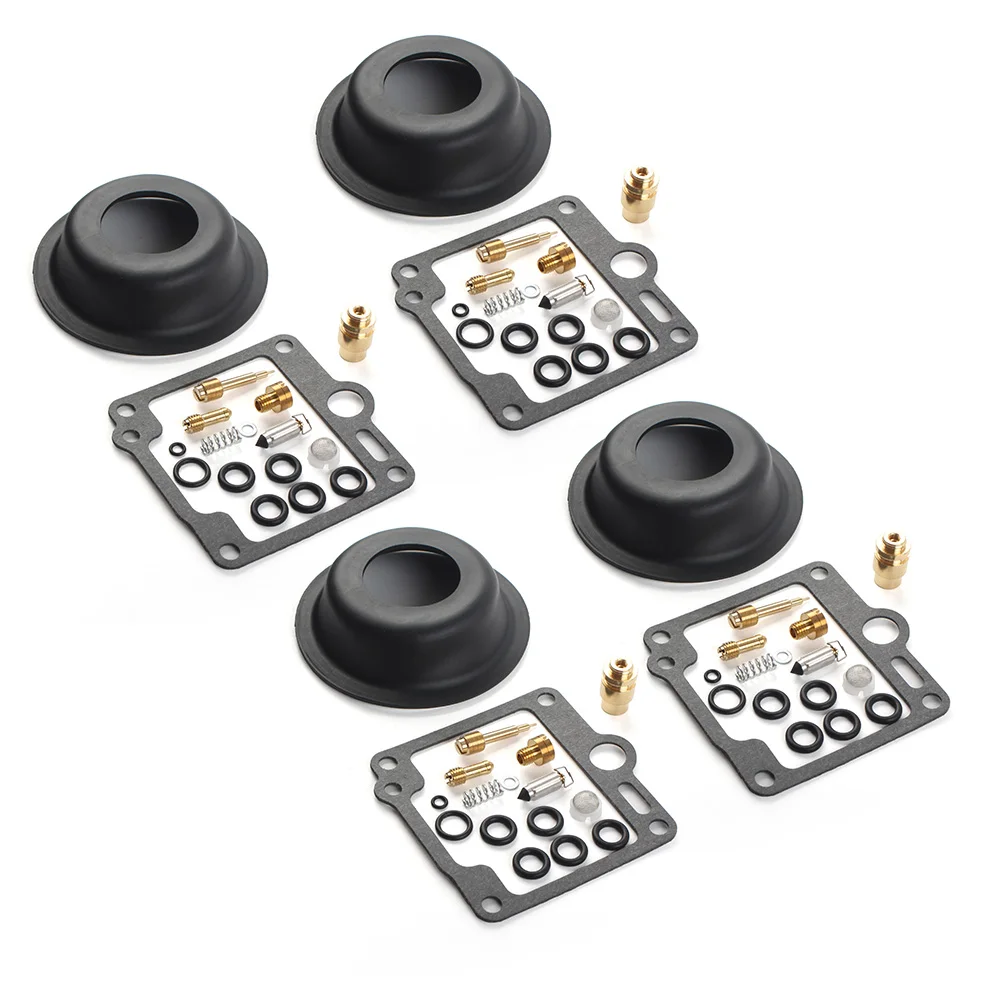 4 Sets Motorcycle Carburetor Repair Rebuild Kit Diaphragm For Yamaha XJ750 MAXIM XJ 750 1985
