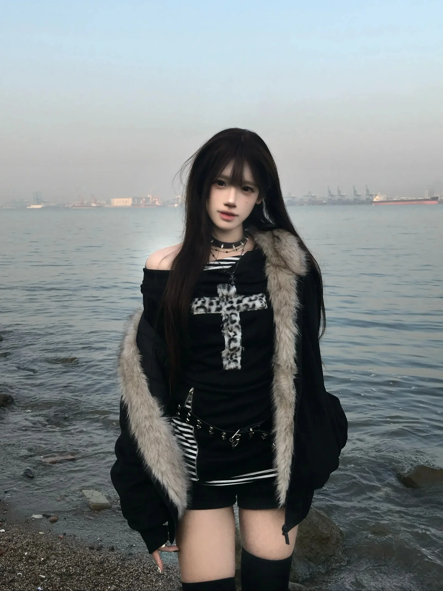 

Американская женская утепленная хлопковая куртка с капюшоном и меховым воротником, повседневное зимнее пальто для пар