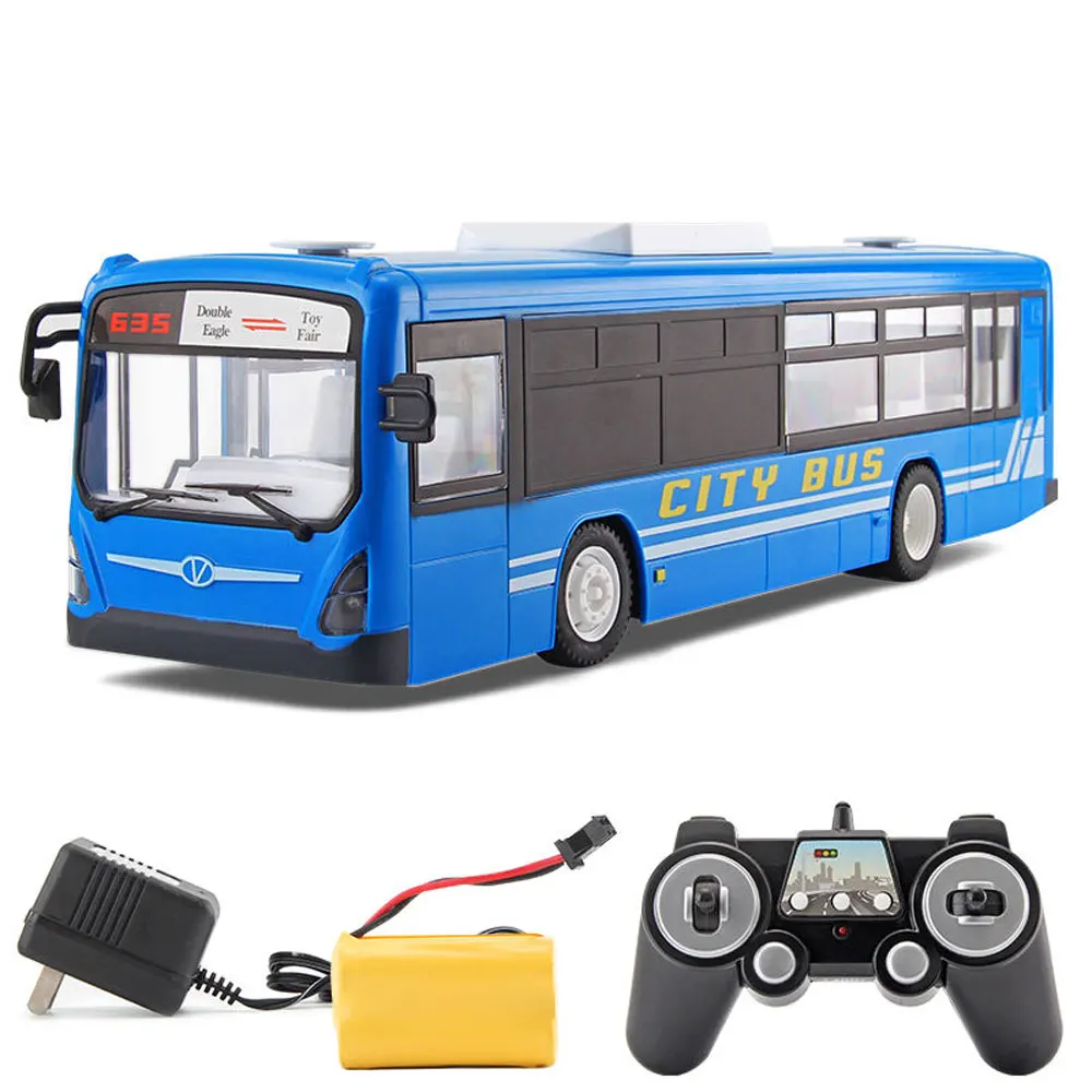 1:12 RC Bus 2.4G zdalnie sterowanym samochodowym dwupiętrowym 2.9 km/h z dźwiękiem LED RC elektroniczny pojazd zabawka jeden klucz otwarte drzwi