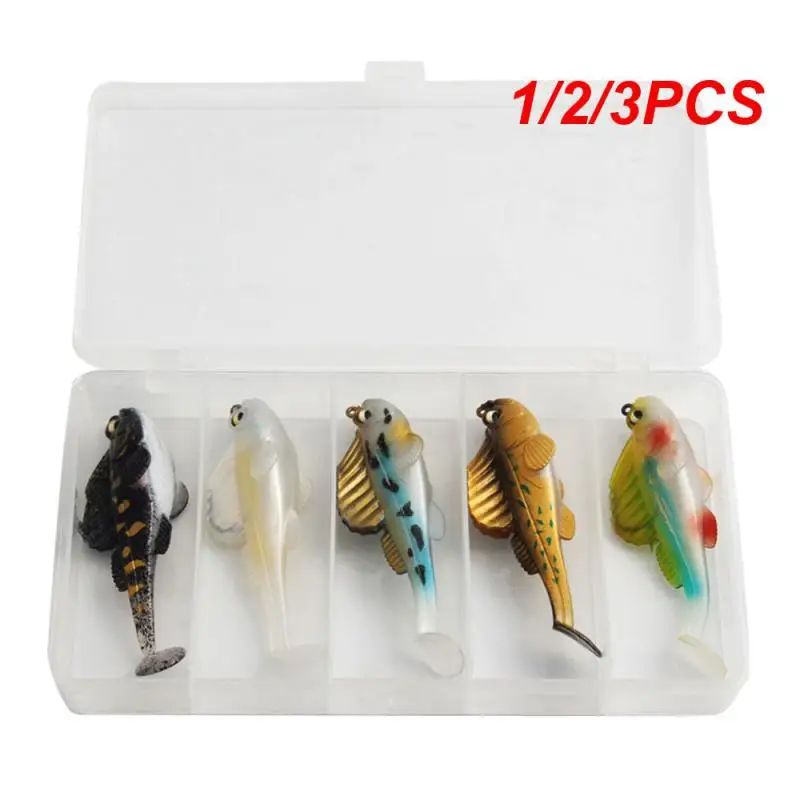 1/2/3PCS Winter Swimbaits 7g 14g 20g Silicone Jumping Fishing Lure Dark Sleeper Jig Fishing Paddle Tail Pike Bass Soft Bait