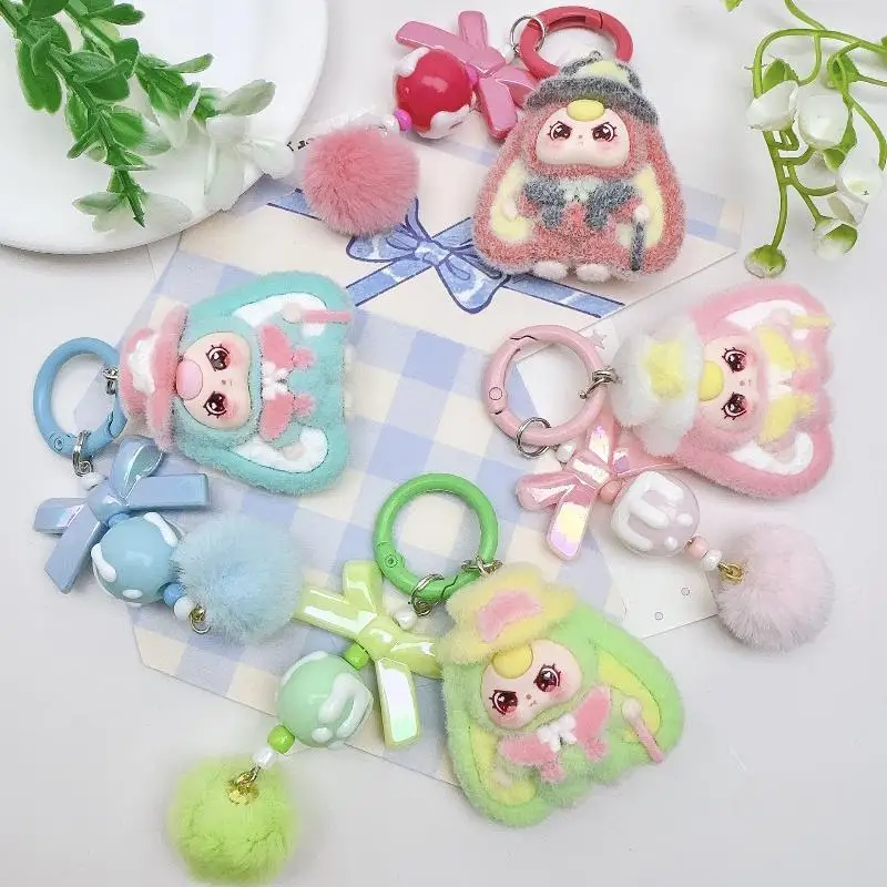 1Pcs Kawaii Mini Cartoon Doll Keychain Bag Pendant Cute Doll Gift DIY Decoration Bag Hanging Accessories
