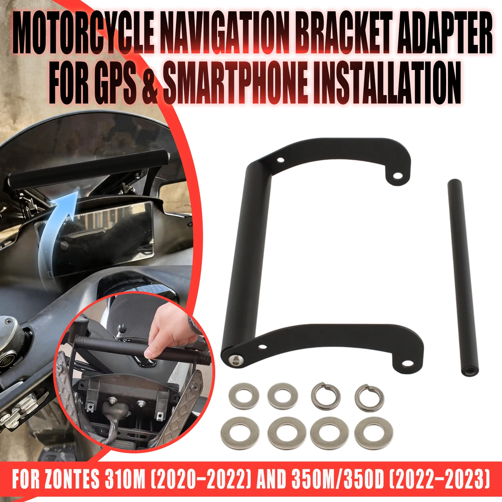 Motorcycle GPS Navigation Bracket Mobile Phone Holder Stand Support Mount For Zontes 310M 2020-2022 350M 350D 2022-2023