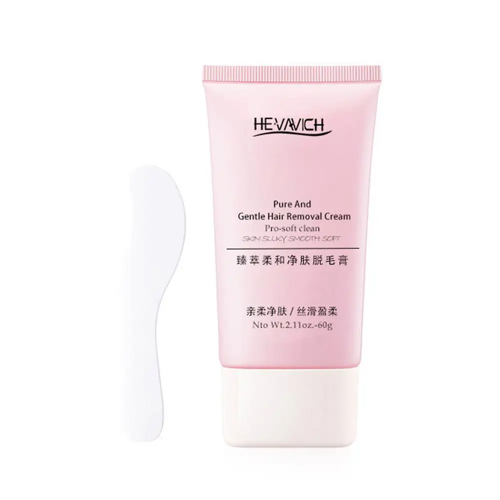 Hair Removal Cream With Scraper Permanent Painless Body Hair Fast Inhibitor Women Growth Remover Men 60g Care Effective D2S2