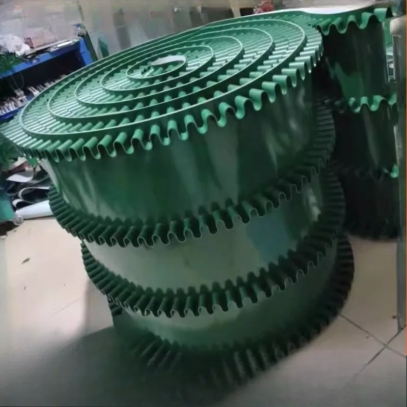 تخصيص PVC الأخضر حزام الغذاء بو الحزام الناقل حزام الصناعية خط التجميع شقة هيل تسلق عدم الانزلاق