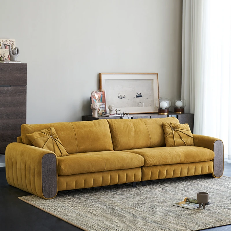 Leather sofa/minimalist/full matte leather/2.5m/2.8m/RR