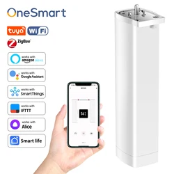 OneSmart Tuya Zigbee WIFI Automatic Electric Smart Curtain Opener Drive Motor Support Alexa Google Assistant Voice Control