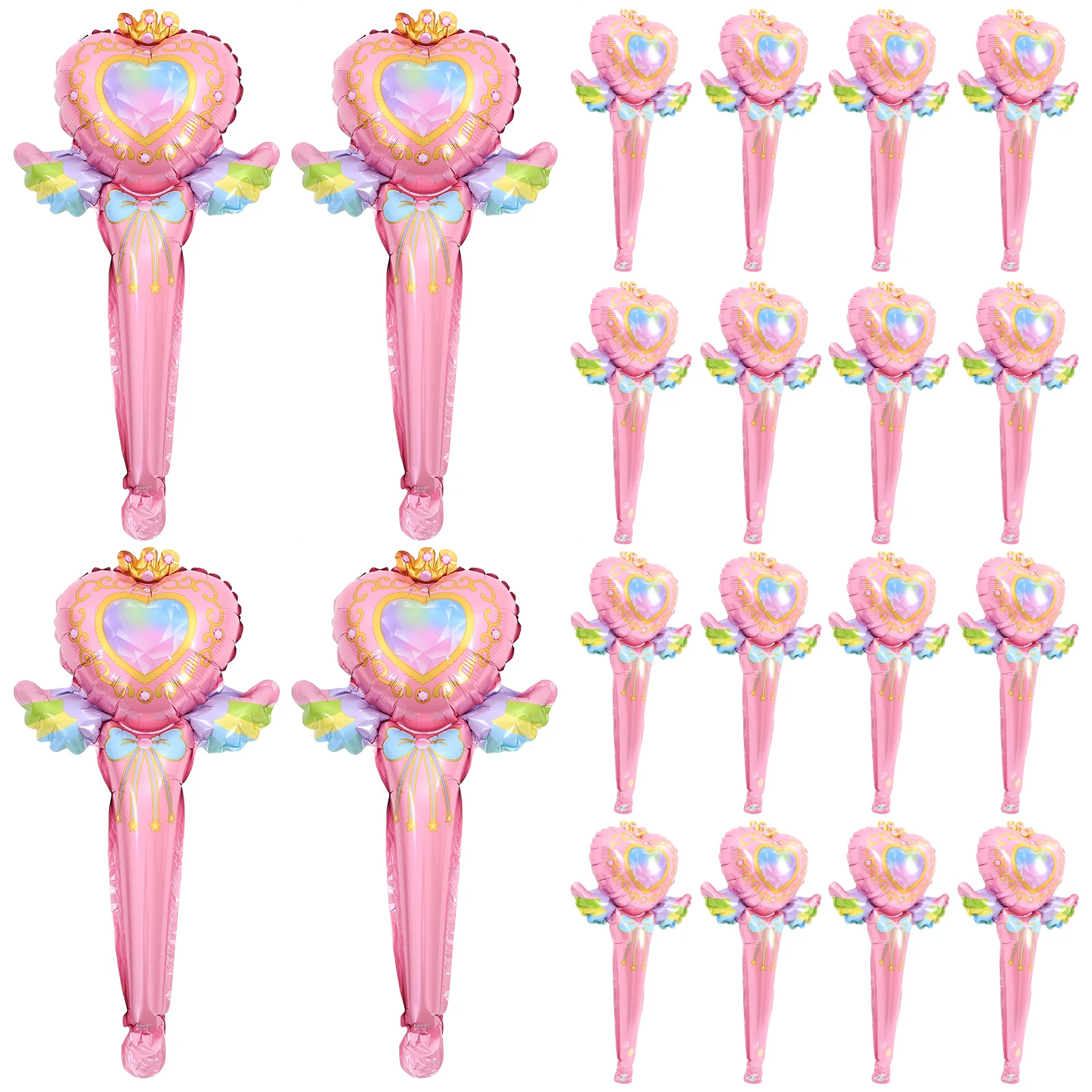 

50 Pcs Balloons Inflatable Fairy Wand Party Shaped Foil Decor Aluminum Creative Modeling Decorative