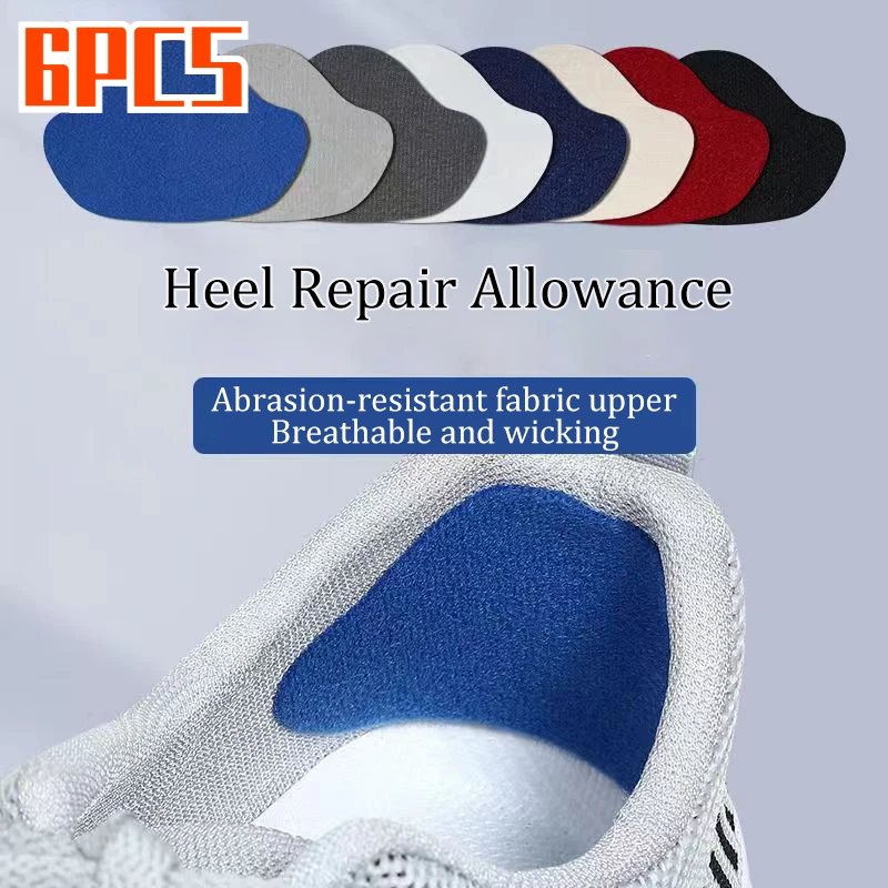 

Heel Repair Subsidy Sticky Shoes Hole Sneakers Insoles Patch Heel Pads Heels Sticker Protector Foot Care Anti-Wear Inserts 6 PCS