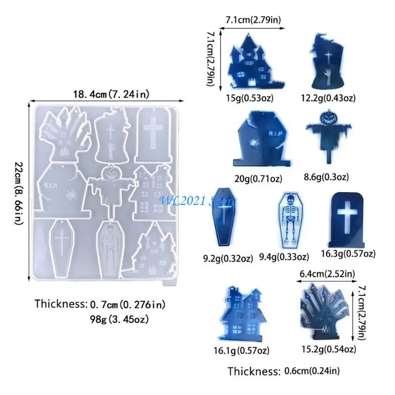 G5GC Halloween Coffin keychain chookone mould with hole keyring keyring jold about valentines day hift miftmolemy jewelry
