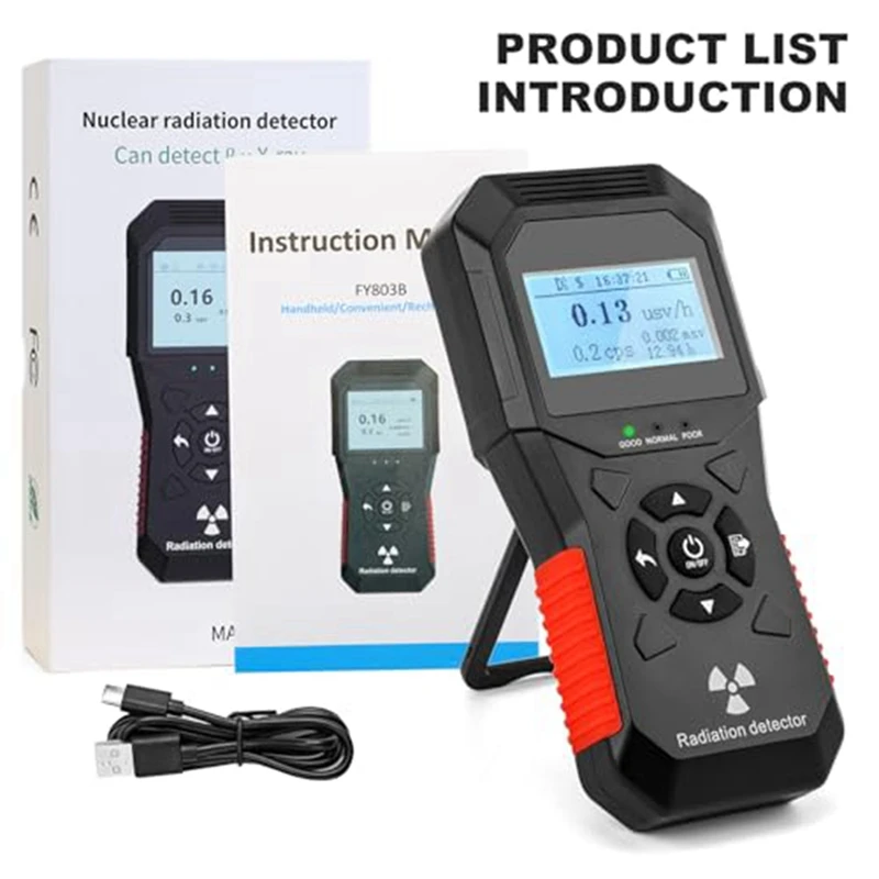 Geiger Counter Nuclear Radiation .Nuclear Wastewater Radiation Dosimeter.Rechargeable Portable Radiation Monitor