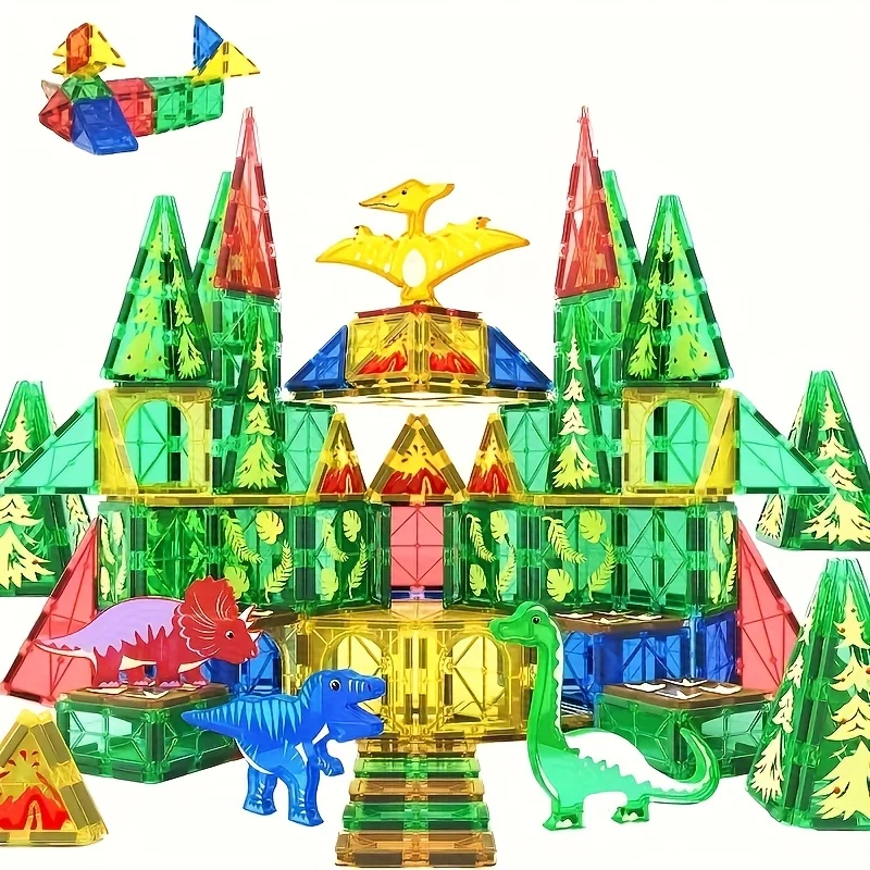 Transparent Magnetic 3D Building Blocks The perfect Christmas/birthday gift for children aged three and above