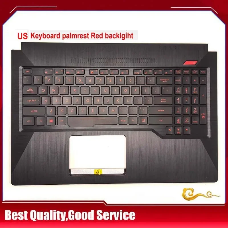 YUEBEISHENG     New/Orig For Asus FX503V FX503VD FX503VM FX63V ZX63V Palmrest US keyboard Red Backlit