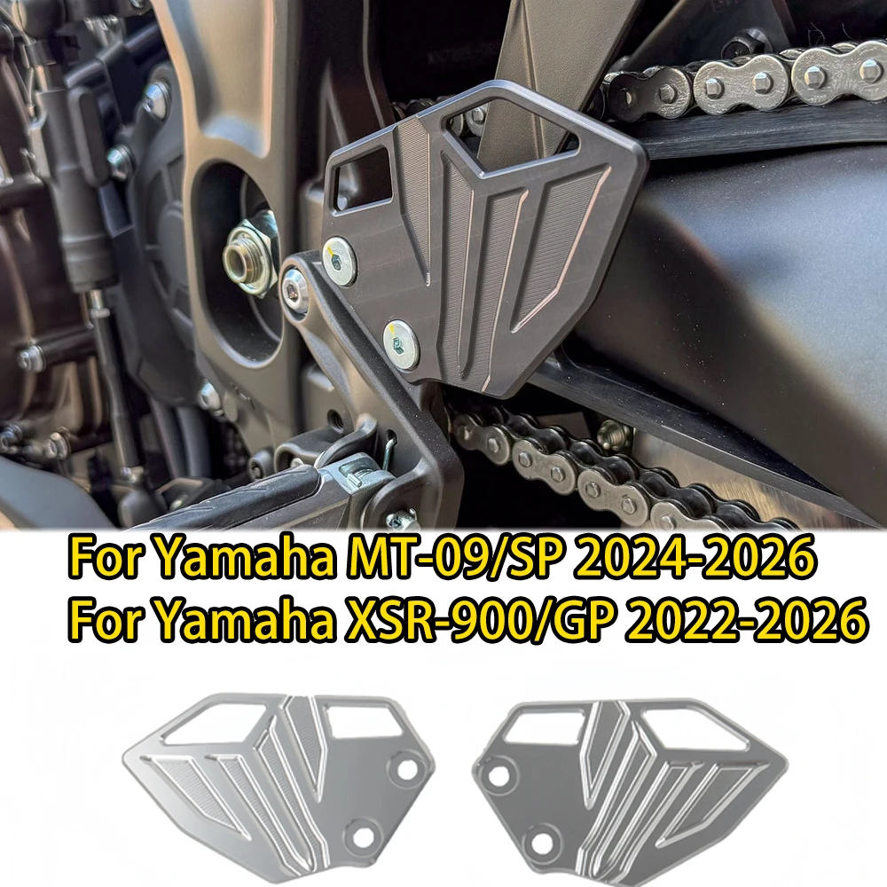 

CNC Aluminum Rear Heel Kick Footpeg Plate For Yamaha MT-09 MT09 SP 2024-2026 XSR900 GP 2022-2026 Motorcycle Heel Guard Protector
