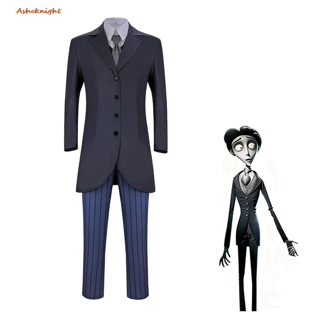 Disfraz de Cosplay de la Película La Novia Cadáver, Abrigo, Pantalones, Bufanda, Ropa para Hombre, Disfraz de Fiesta, Juego de Roles, Traje Masculino, Disfraz de Halloween, Carnaval