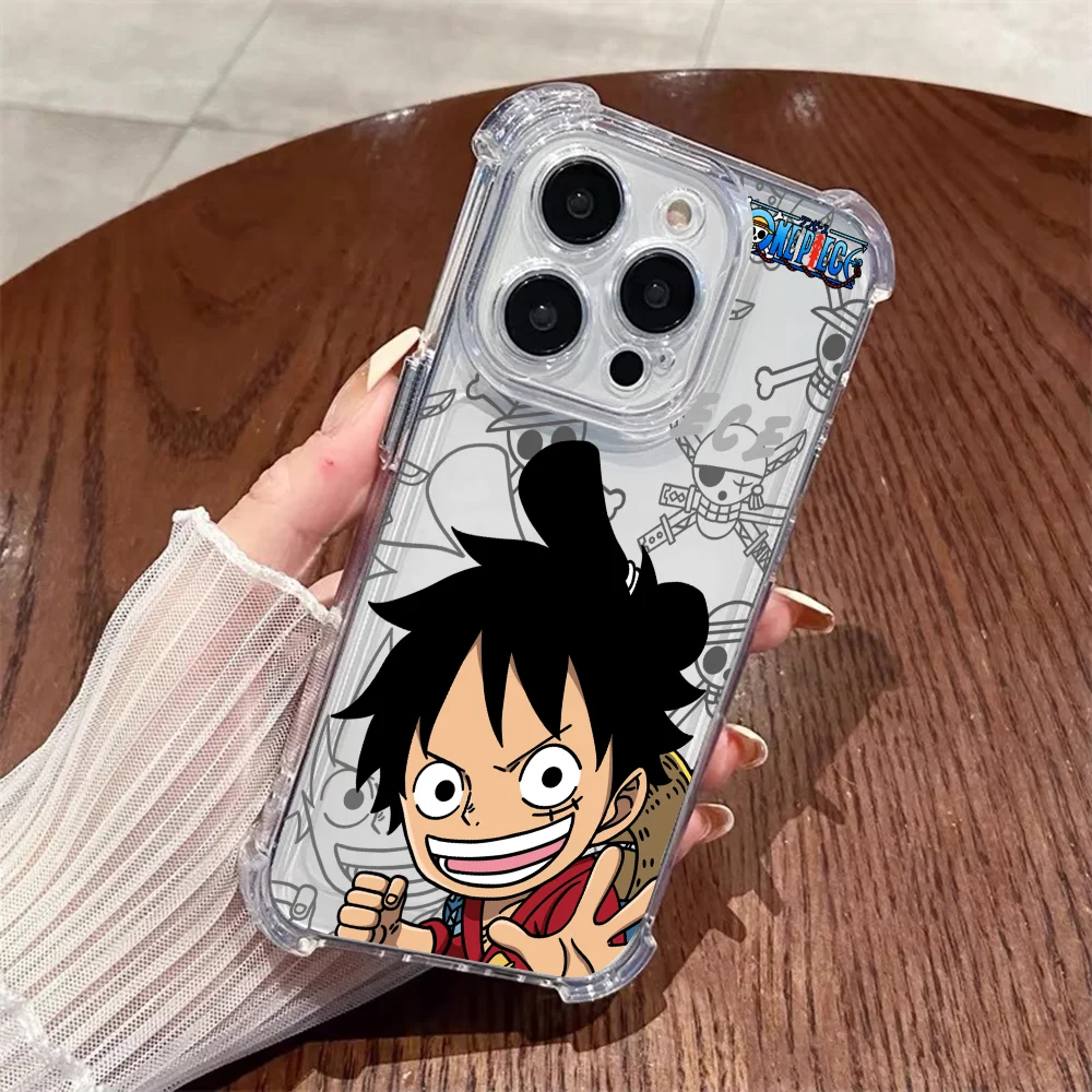 ONE Anime P-PIECE Handyhülle für iPhone 17 16 15 14 13 12 11 Max Pro Mini Plus Sturzsichere Transparente Schutzhülle – Detail 6