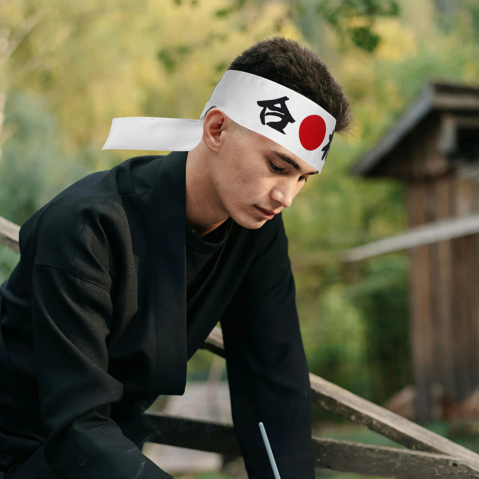 

Multifunctional Japanese Samurai Bandana Breathable Quick Dry Head Wrap for Karate Gym Outdoor Activities Cultural Festival