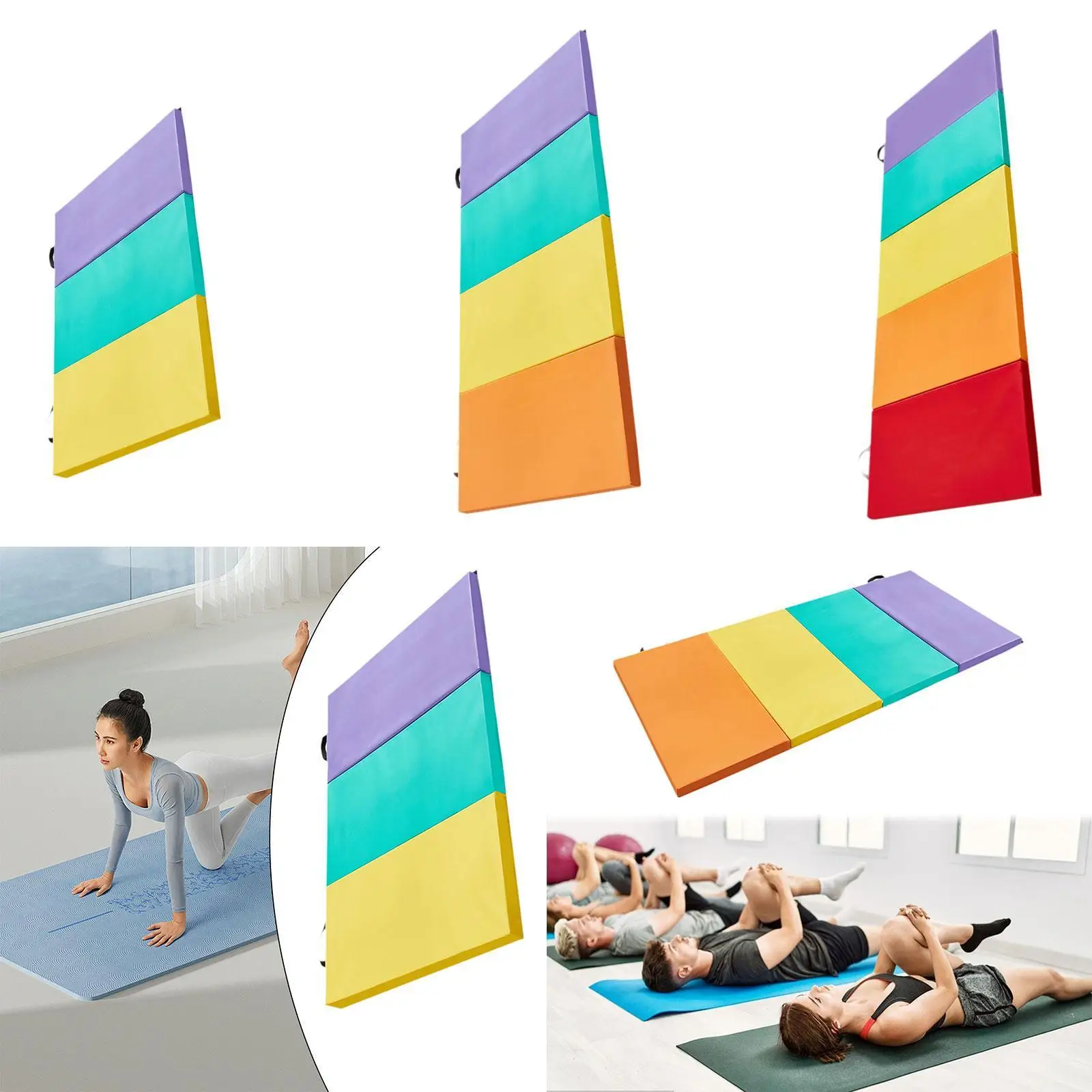 Folding Exercise Mat Anti Skid Stretch Mat Dance Thick Exercise Balance Pad