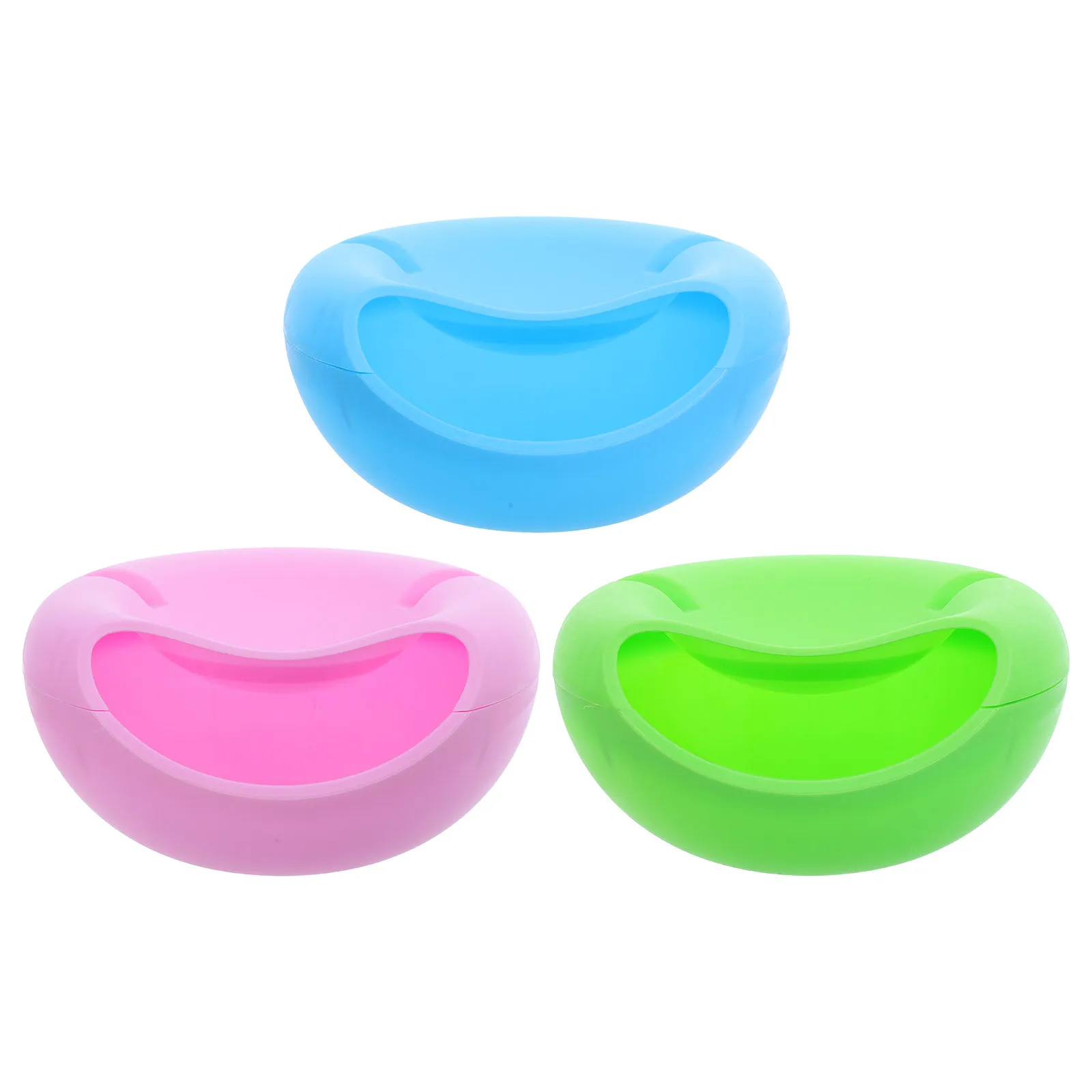 3Pcs Lazy Fruit Tray Snack Dish with Phone Holder Design Multipurpose Dry Food Bowl for Candy Fruit Salad Easy Clean Compact