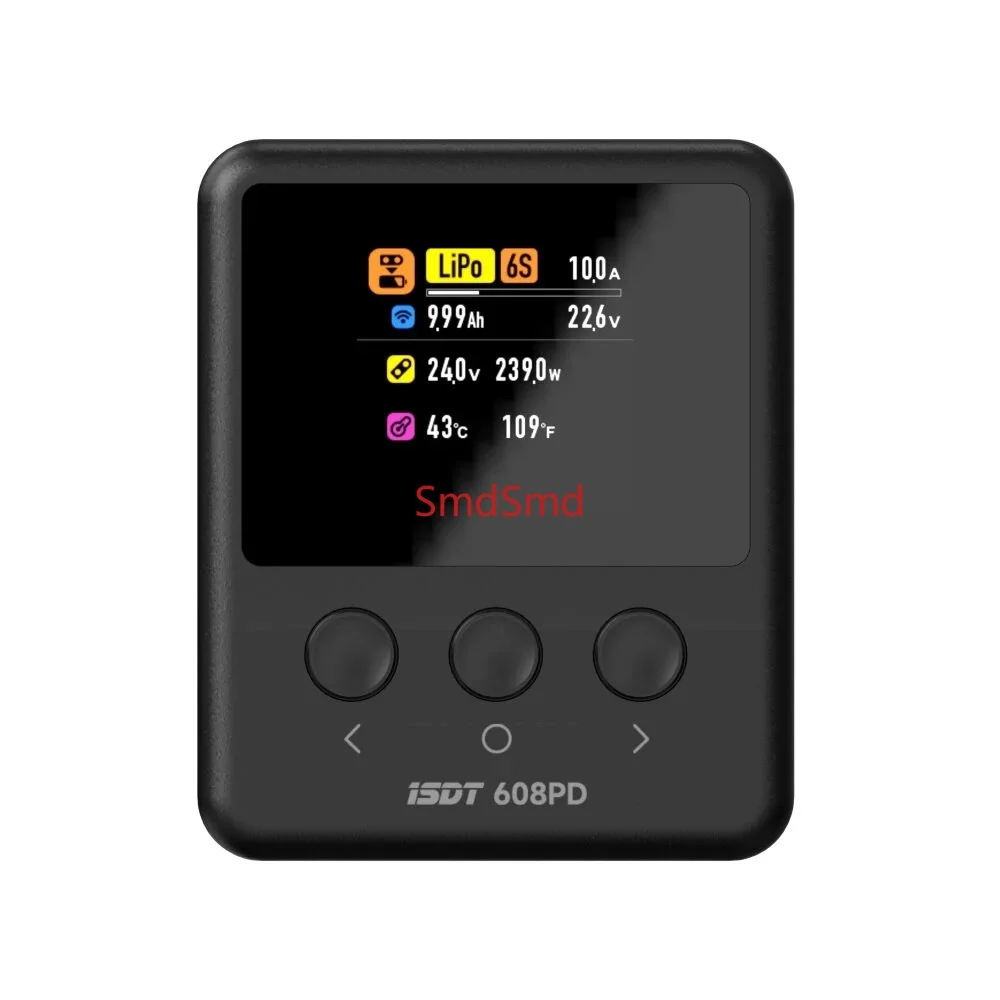 608PD DC 240W/10A USB C 140W/5A Smart Digital Charger for LiFe/Lilon/LiPo/LiHV/NiMH/Pb Battery