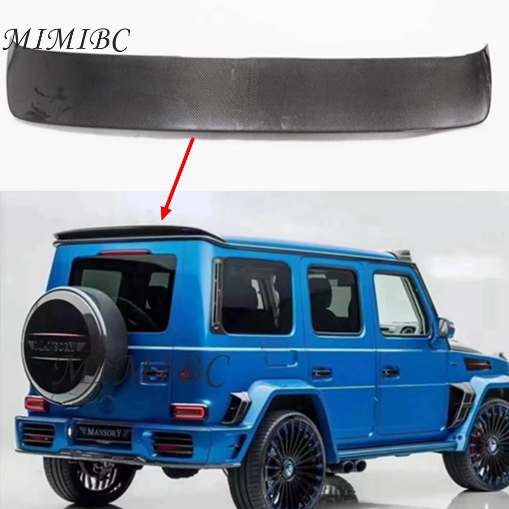 

FOR Mercedes Benz G W464 G350 G500 G550 G53 G63 18-23 Car Styling New Style Real Carbon Fiber Roof Rear Spoiler Top Tail Wing