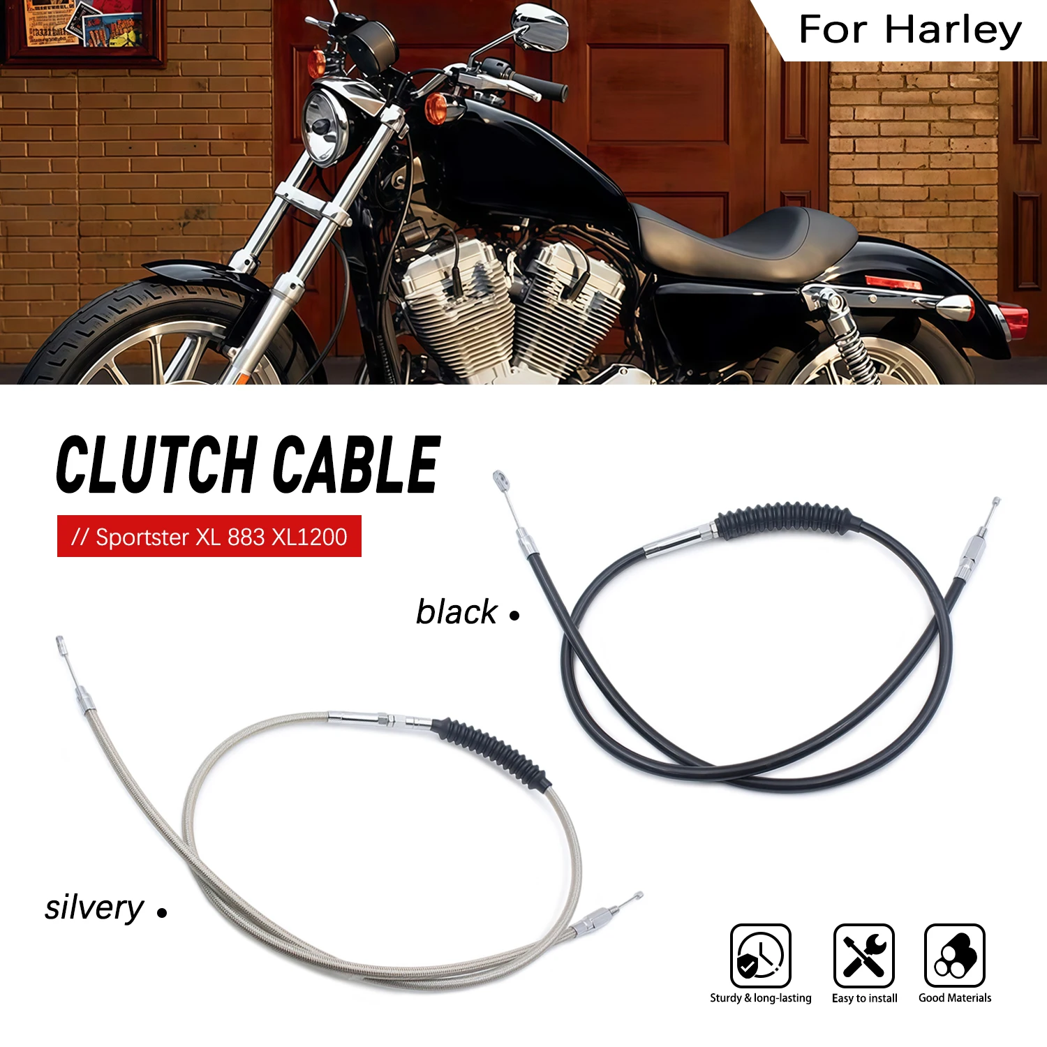 

Motorcycle Parts For Sportste XL883 XL1200 2002 2003 2004 2005 2006 2007-2014 Throttle Cable Wire Brake Clutch Cable Wire Line