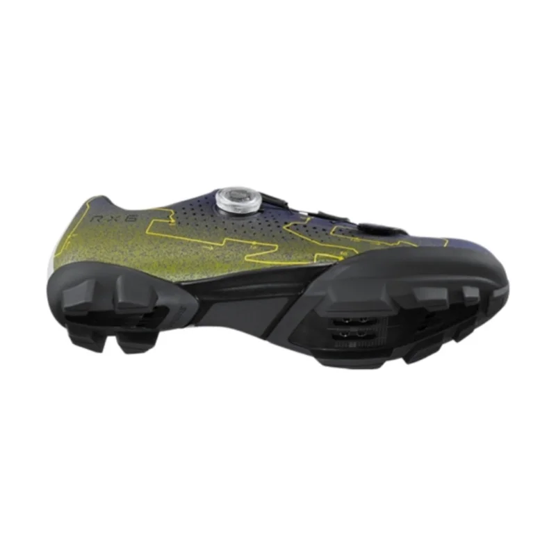 Shimano SH-RX600 Shoes GRAVEL Cycling Shoes SPD Carbon Fiber Reinforced Sole Black/Black Wide/Moonlight/Green Color Original view 6