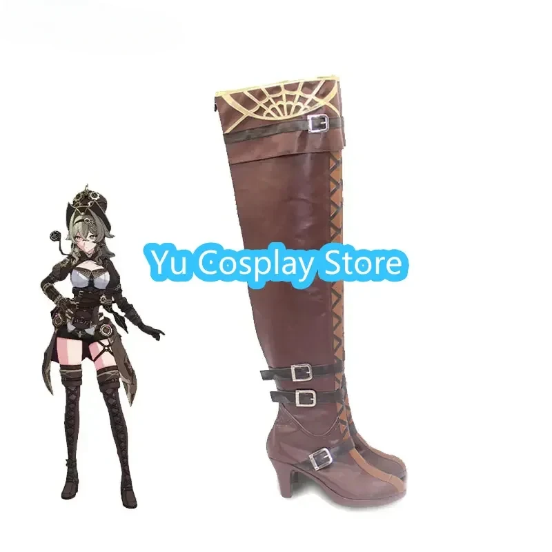 Chaussures de Cosplay en Cuir PU, Bottes de Carnaval d'Halloween sur Mesure, Accessoires de Jeu Honkai Impact 3, L V