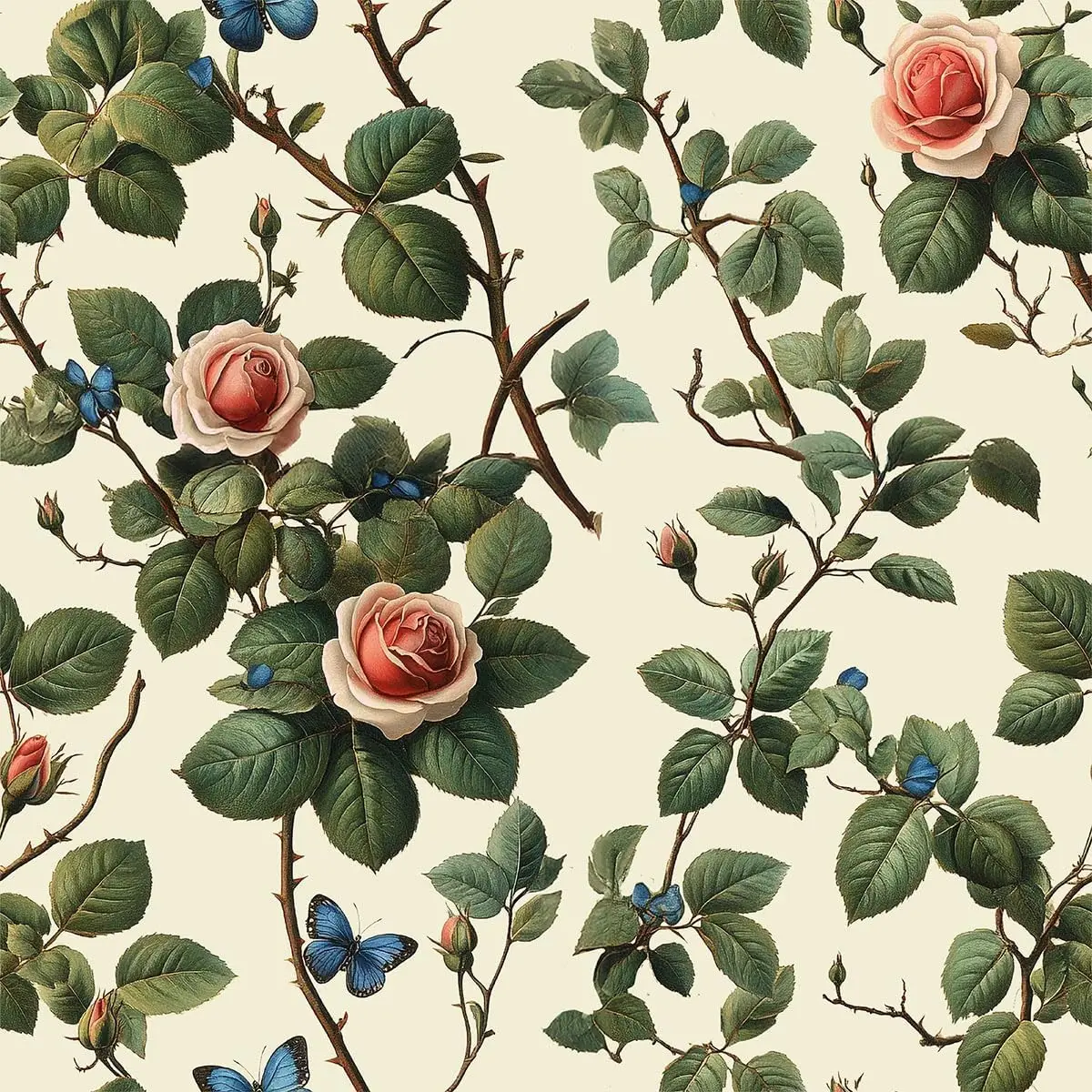 Rose Peel and Stick Wallpaper Multicolor Floral Self Adhesive Wall Paper Removable Contact Paper for Bedroom Cabinet Bathroom
