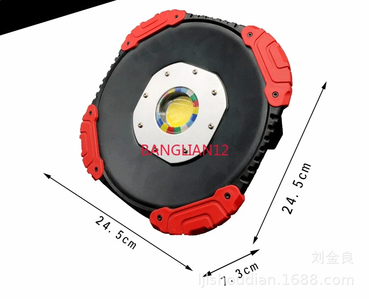 Construction site high-power COB strong light long-distance floodlight, outdoor multi-functional camping 200W projection light