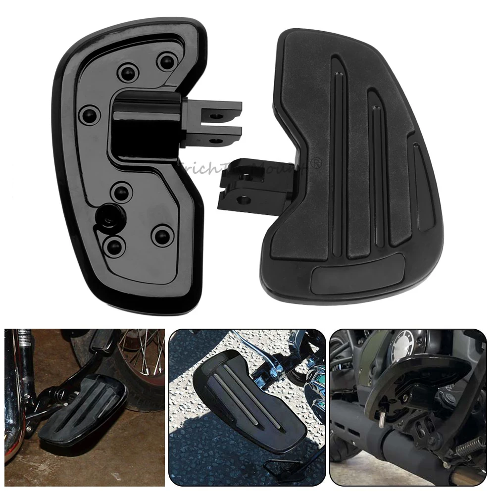 

Motorcycle Front Foot Rest Rider/Driver Footboard Wide Footrest For Harley Softail Low Rider FXLRST Street Bob Fat Bob Sportster